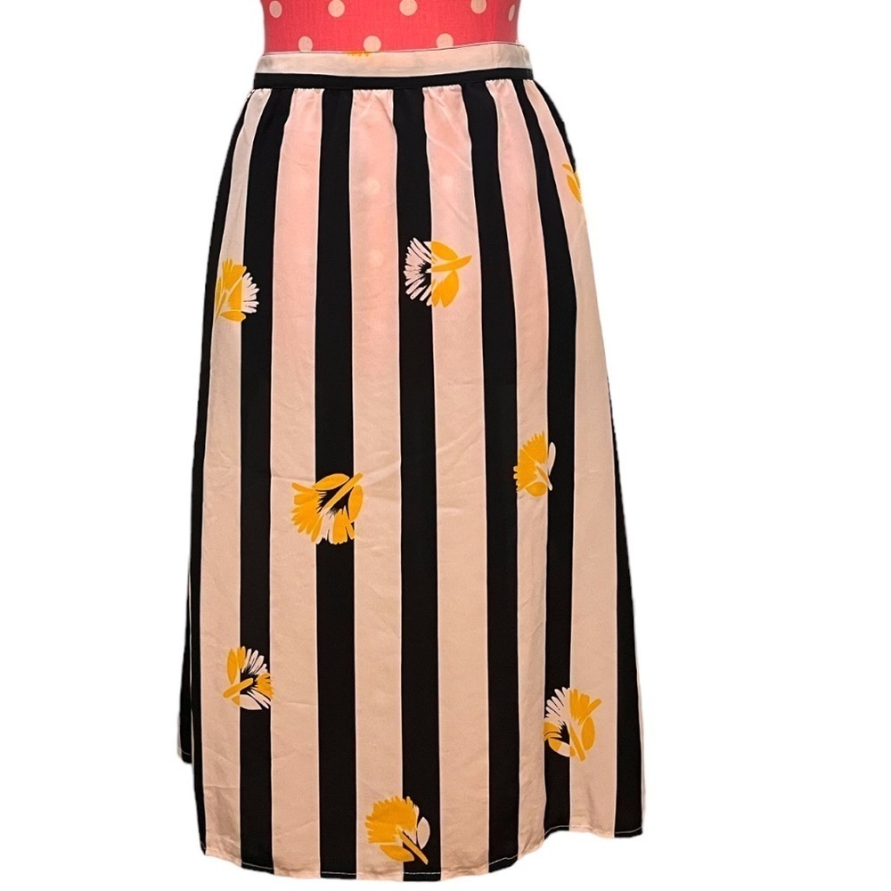 Sasson Stripe Floral Skirt - Picture 2 of 8